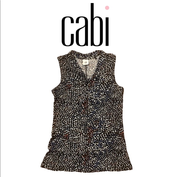 CAbi Tops - CABI colorful print pattern sleeveless blouse top size small